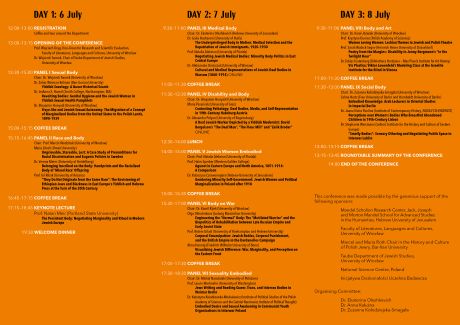 Page with the conference programme